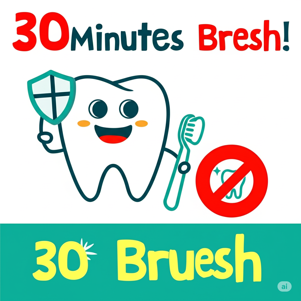 밥 먹고 바로 양치하면 치아가 망가질 수 있다?🦷(Brushing Your Teeth Right After Eating Can Damage Them?)